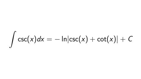 integral of cscx